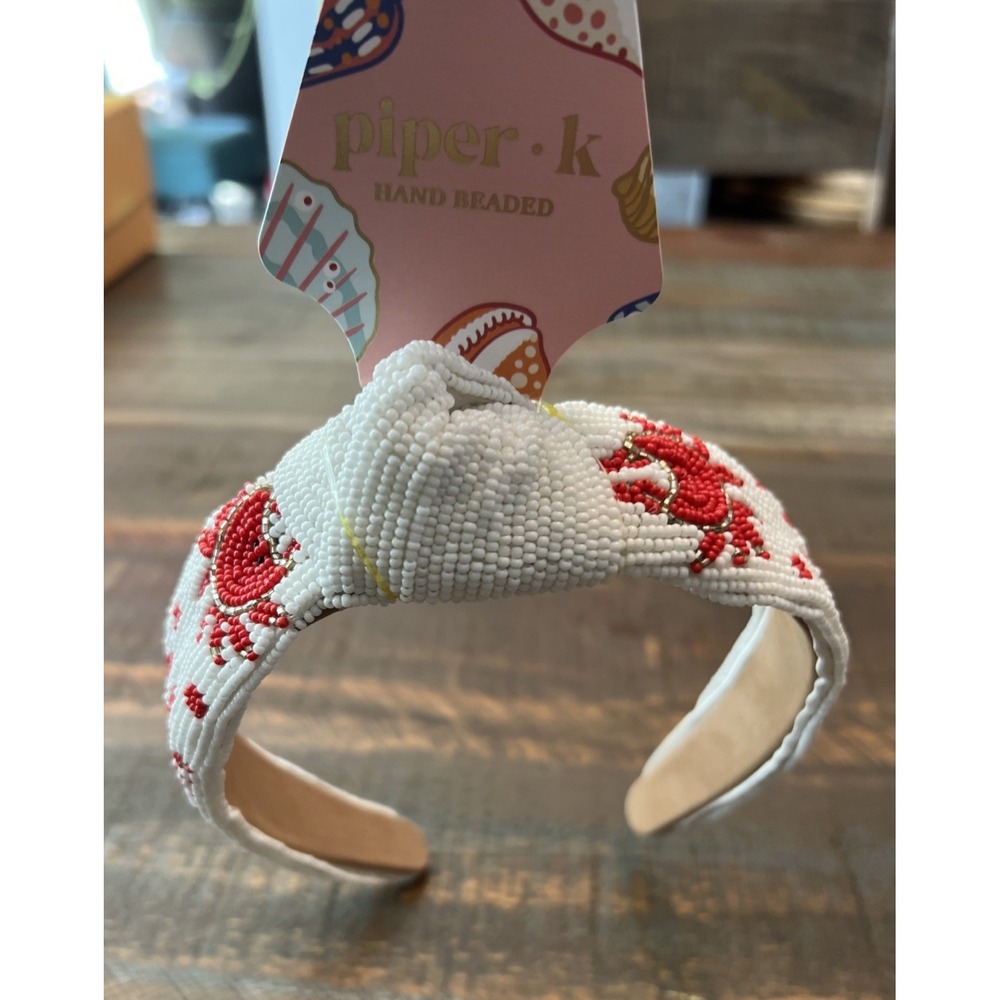 Piper K beaded Crab Headband New